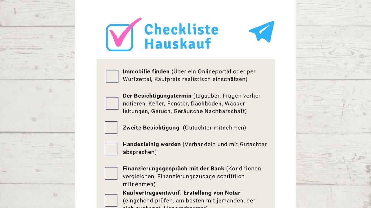 Checkliste Hauskauf