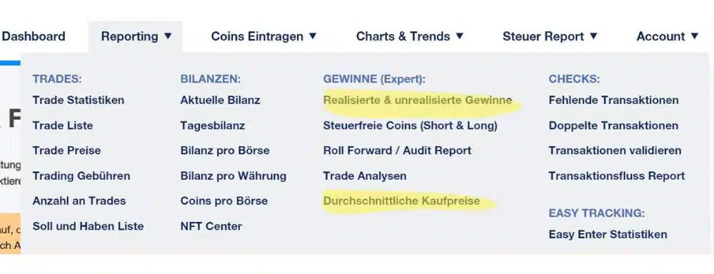 Gewinne und Kaufpreise durchschnittlich ermittelnt